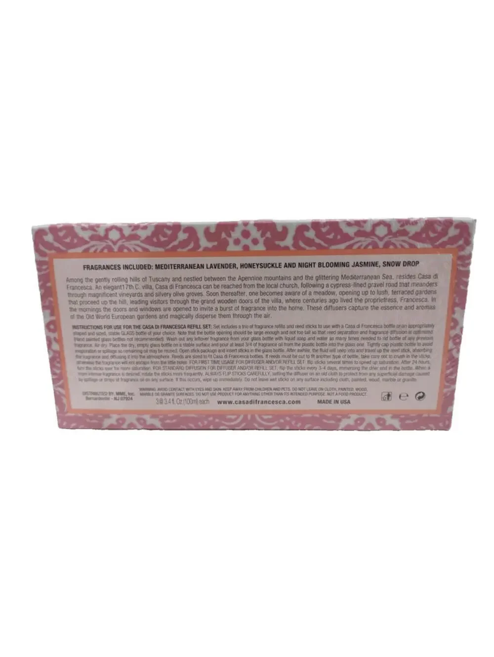 Casa di Francesca Diffuser Refills - Cookie, Holidays, Lavender (3 Pack)